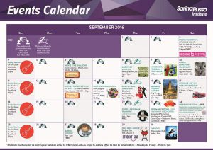 Events Calendar September 2016